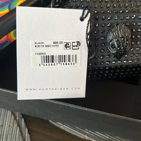 Kurt Geiger Black Mini Bag with Textured Finish - Picture 11 of 11